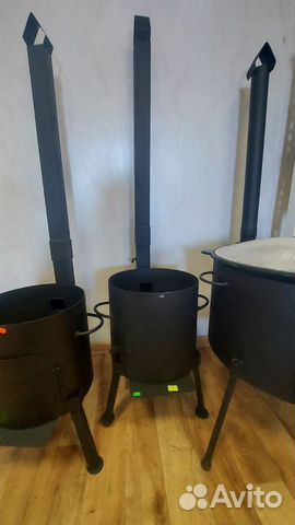 Печь под казан 8 - 10 литров с трубой и дверцей