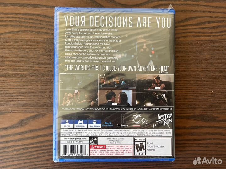 PS4 Late Shift - Limited run - новый