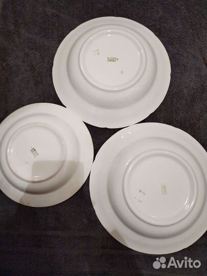 Тарелки суповые винтаж СССР 3 шт