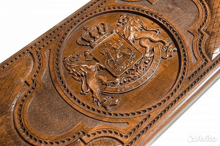 Нарды и шашки резные Герб Грузии 61 х 61 см бук Армения 62522