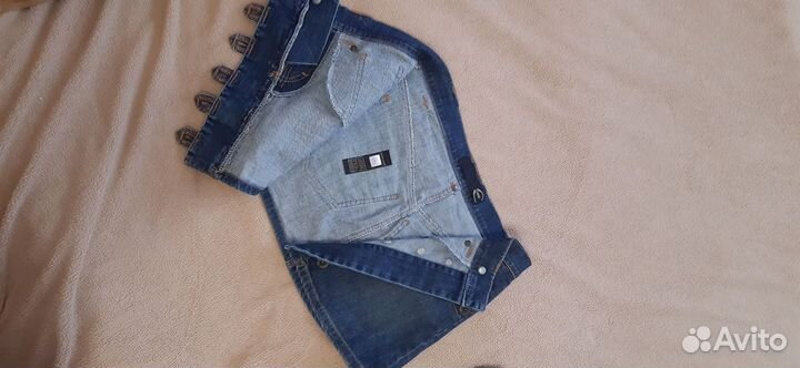 Джинсовая мини-юбка xs