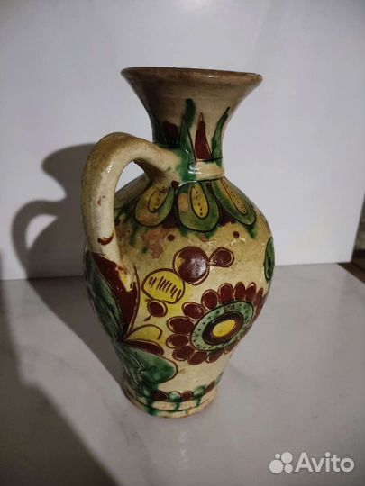Глиняный кувшин СССР Гуцульская керамика