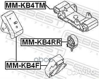 Подушка коробки скоростей MM-KB4TM Febest