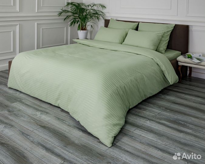 Постельное белье как в отелях Софи Фисташка