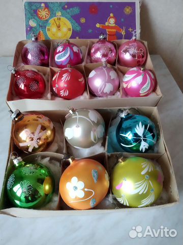 Елочные игрушки гирлянда 