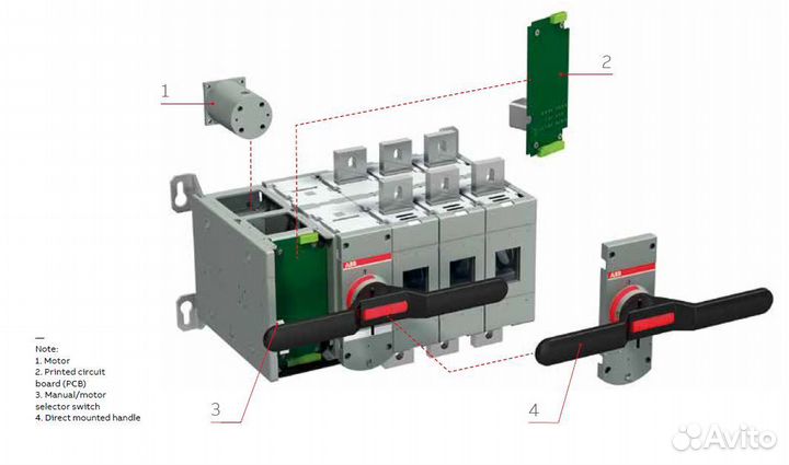 Механизм переключения рубильника OT, OTM