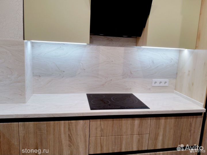Столешница со стеновыми из иск камня м2