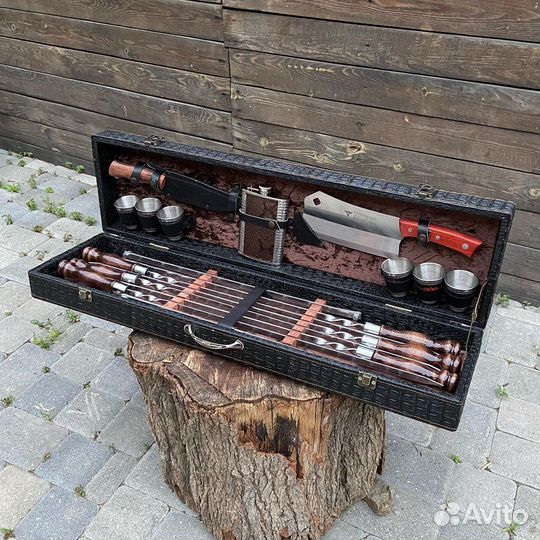 Подарочный шашлычный набор для пикника опт/роз