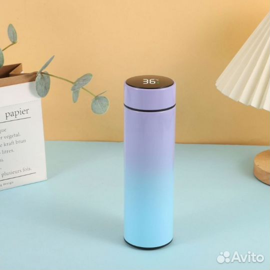 Термос 0,5 л с датчиком температуры, с ситечком