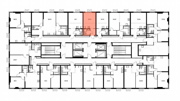 Квартира-студия, 20 м², 22/33 эт.