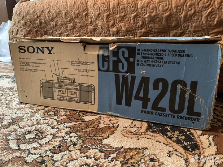 Музыкальный центр sony cfs w420