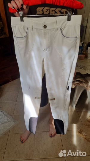 Бриджи для верховой езды с силиконовой леей