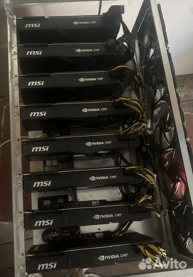 Майнинг ферма риг 8 карт cmp 50hx