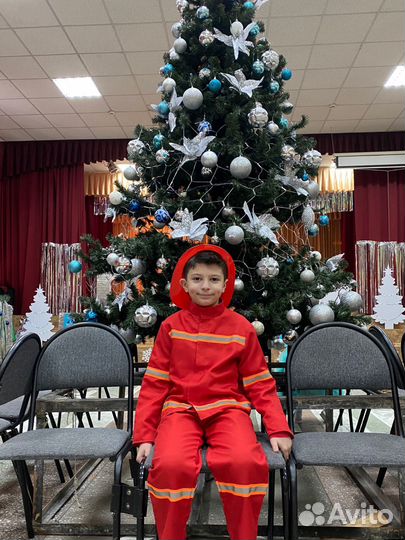 Новогодний детский костюм Пожарный 134см 9 лет