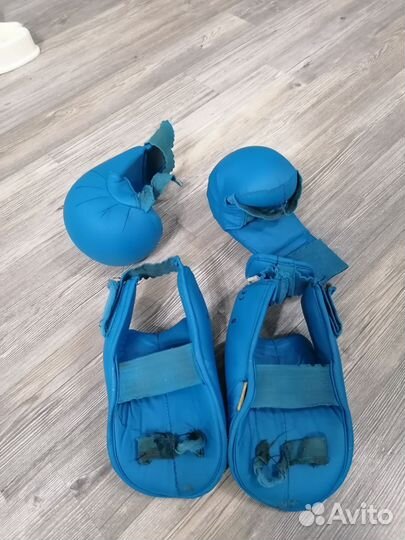 Защита голени и стопы, перчатки. Для карате WTF