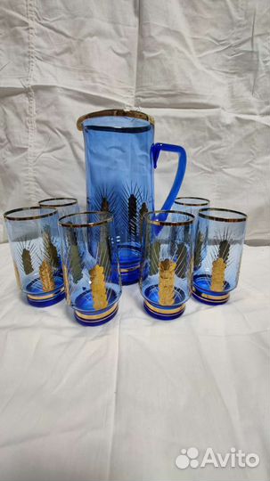 Графин цветное стекло СССР