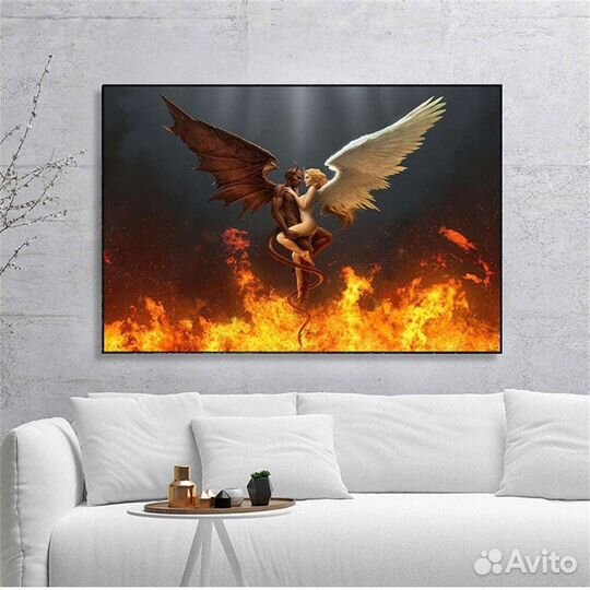 Картина маслом ангел и демон