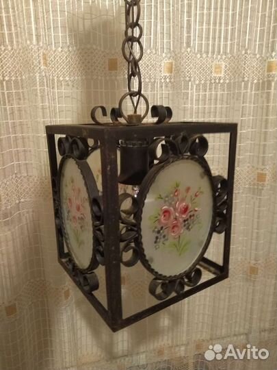 Светильник подвесной СССР ручная роспись