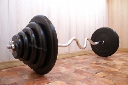 Штанга 73.6кг (2x15/2x10/2x5/2x2.5/2x1.25/ez-гриф)