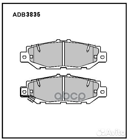Колодки тормозные дисковые зад ADB3835 alli