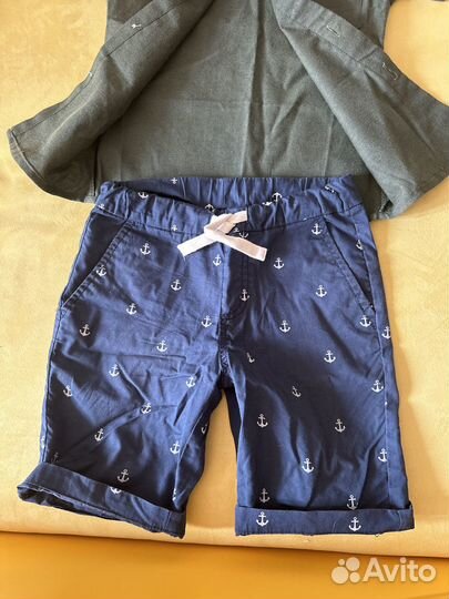 Детская рубашка с шортами 104-110