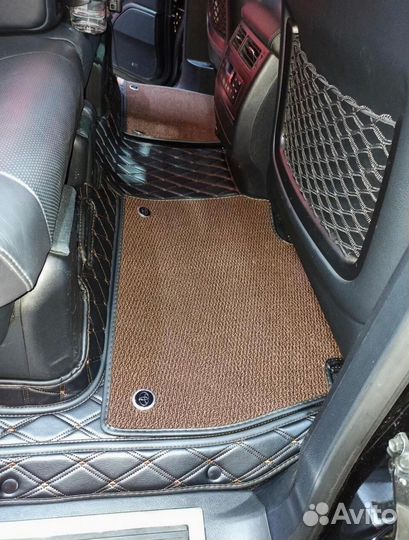 3D коврики из экокожи toyota land cruiser 200