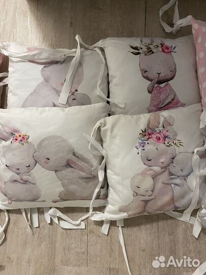 Бортики подушки в детскую кроватку