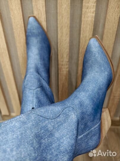 Полусапоги 38 Эконика ботинки кожа казаки деми