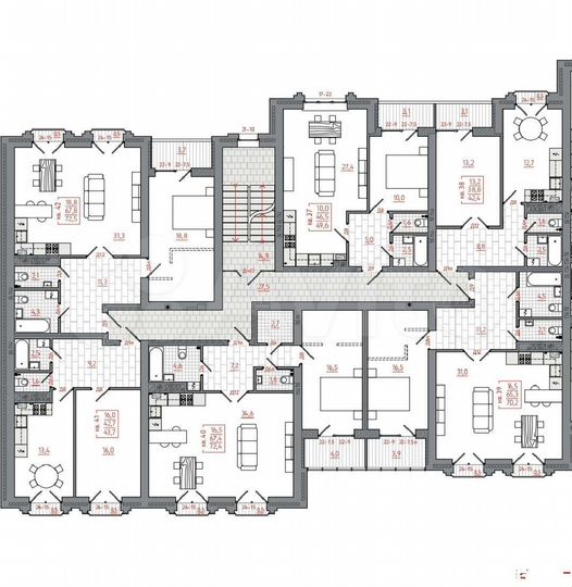 2-к. квартира, 70 м², 3/5 эт.