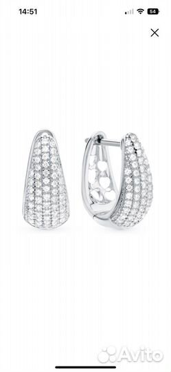 Серьги серебро 925