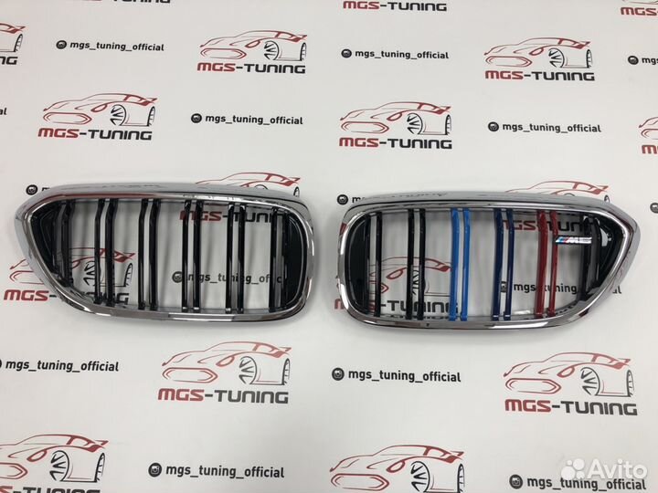 Ноздри BMW 5 серии g30 M-Performance хром + М5