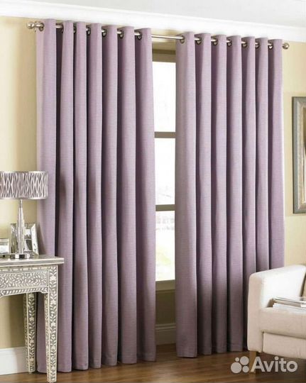 Шторы в спальню лен / рогожка / канвас