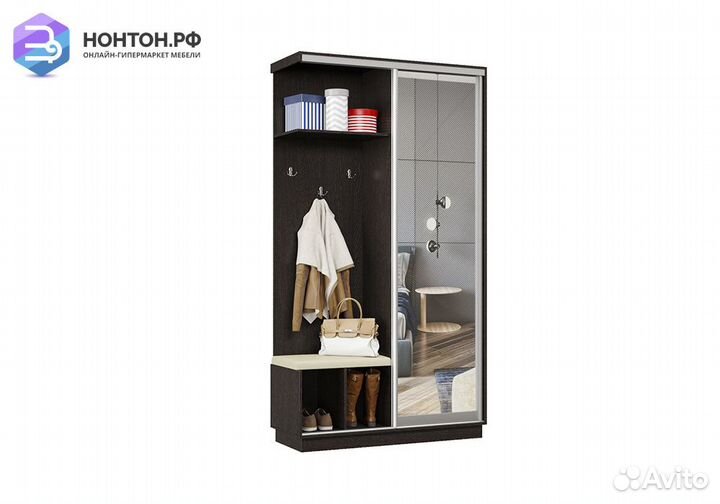 Прихожая-купе Регул мини с сиденьем венге