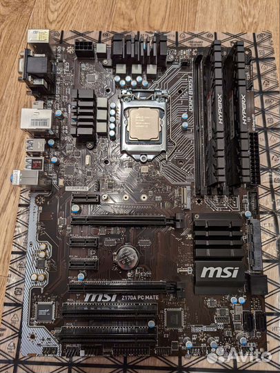 Комплект: MSI Z170 + intel i7-7700K + 32Gb