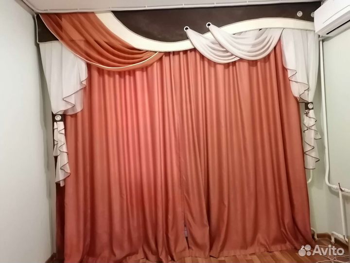 Шторы с ламбрекеном бу