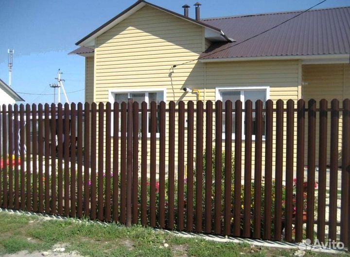 Штакетник, евроштакетник с установкой