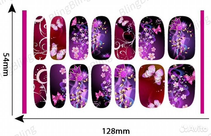 3D наклейки для ногтей Абстракция