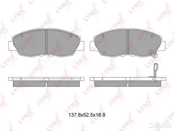 Lynxauto BD-3410 Колодки тормозные дисковые перед