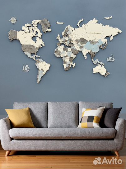 Карта Мира на стену