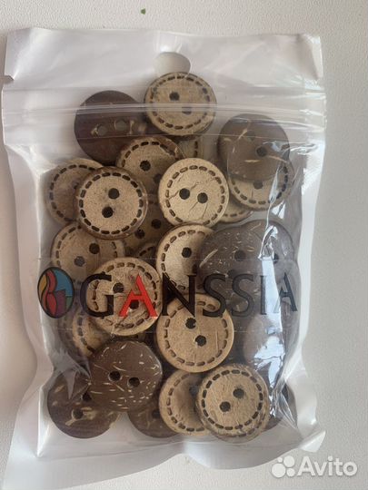 Деревянные пуговицы для рукоделия