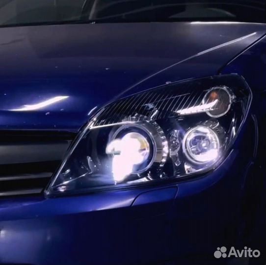 Светодиодные Bi-LED линзы в птф Toyota Prado
