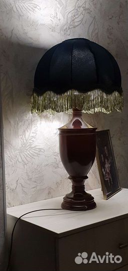 Лампа настольная с абажуром СССР