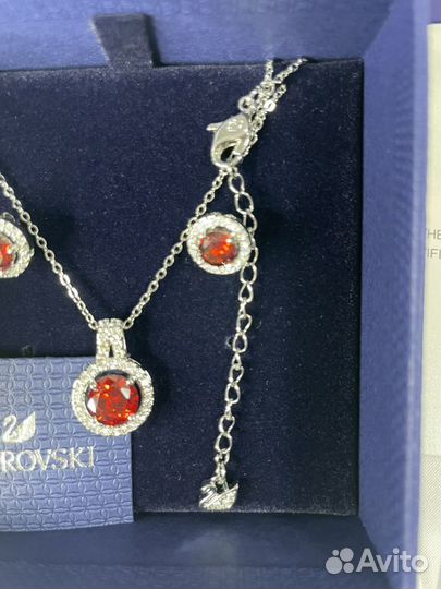 Подвеска серьги гвоздики Swarovski