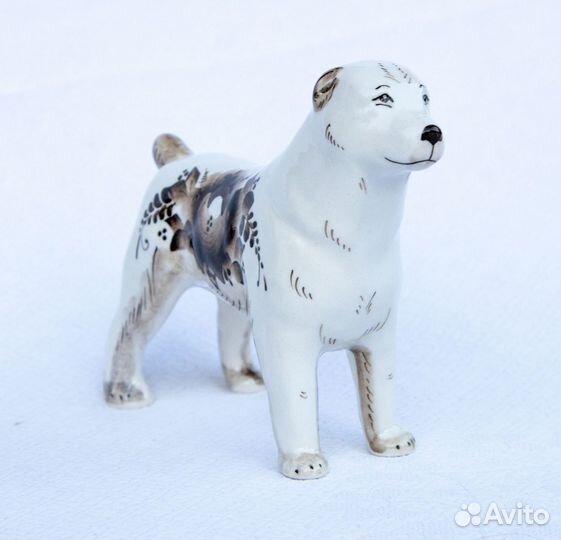 Фарфоровая статуэтка Алабай фарфор гжель