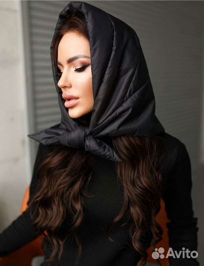 Косынка дутая капюшон