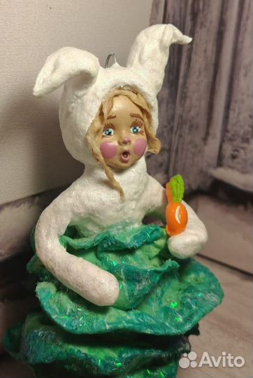 Елочные игрушки изготовленные из ваты