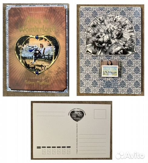 Наборы открыток «Алиса в стране чудес», 5 разных