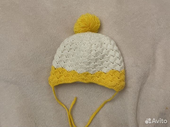 Комплект шапка и шарф на весну для девочки