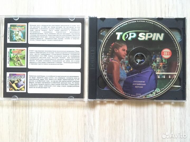 Компьютерная игра Top Spin теннис 2 CD диска