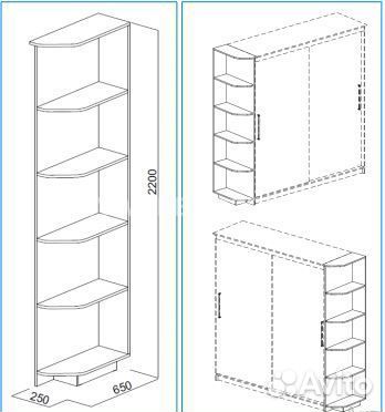 Угловой шкаф завершение